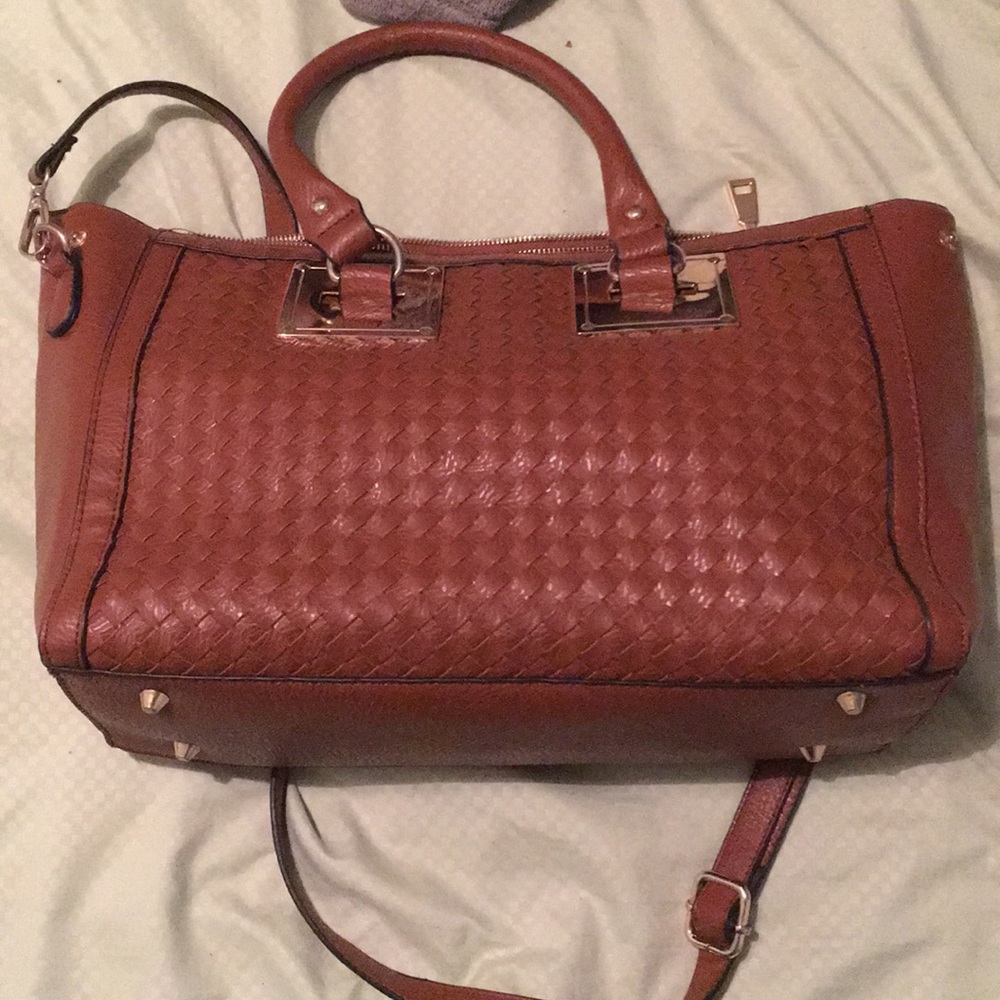 Brown leather bag